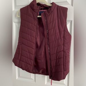 Maroon Aeropostale Zip-up Vest